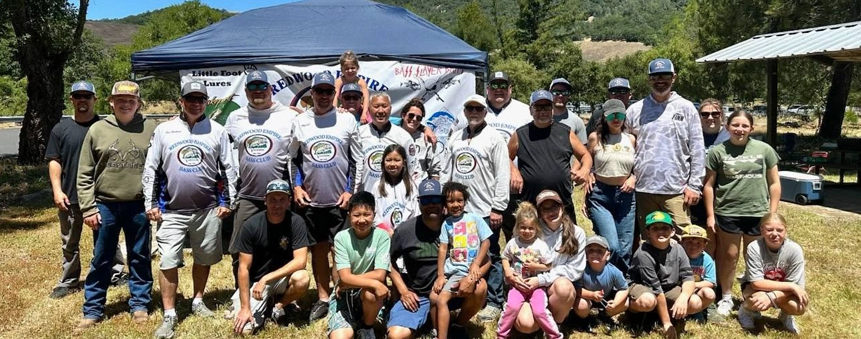 Redwood Empire Bass Club members and families at a tournament weigh-in